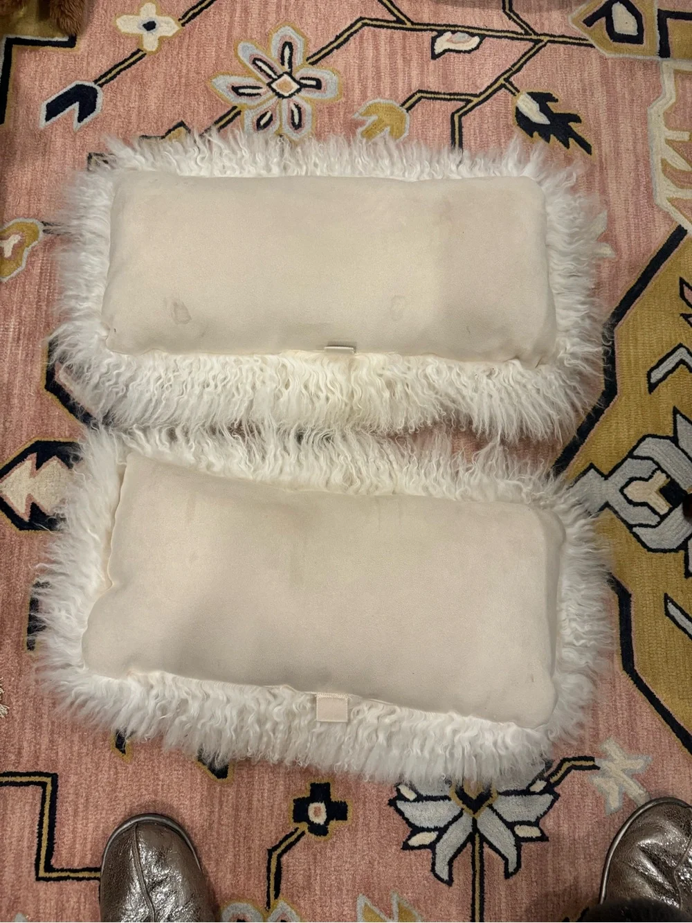 1/ Mongolian Lamb Pillow   24” x13”